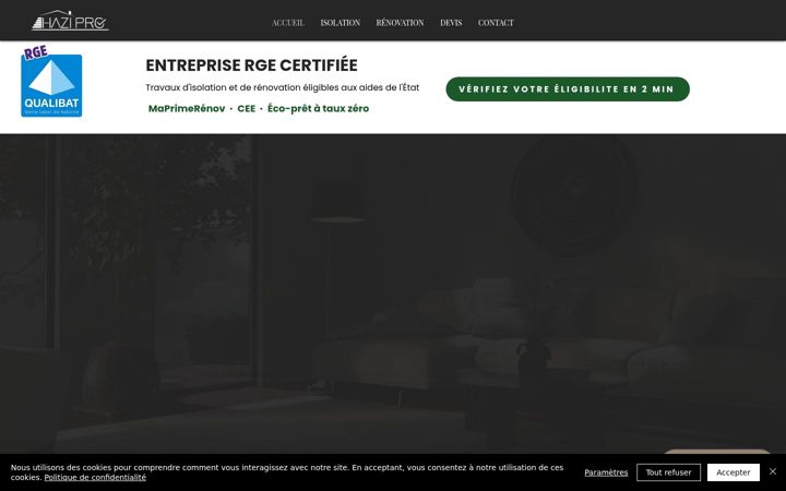 Screenshot of hazipro.fr