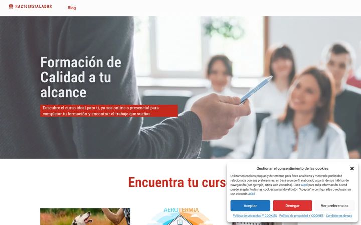 Screenshot of hazteinstalador.es