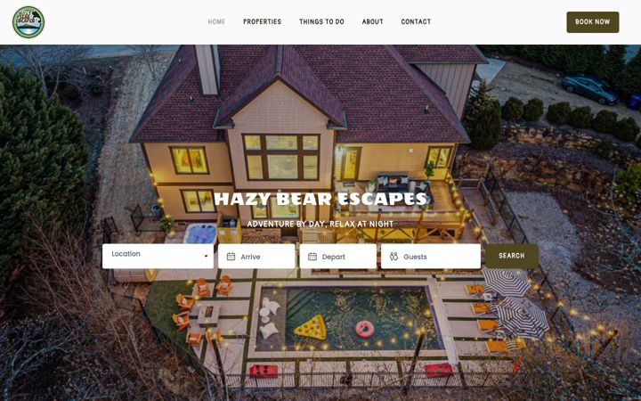 Screenshot of hazybearescapes.com