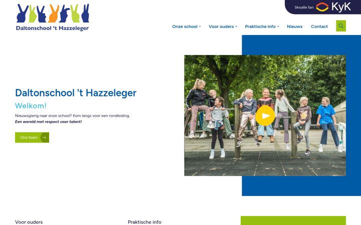 Screenshot of hazzeleger.nl