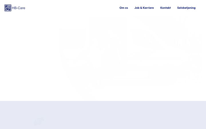 Screenshot of hb-care.dk