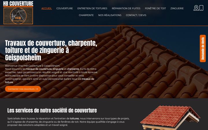 Screenshot of hb-couverturezinguerie.fr