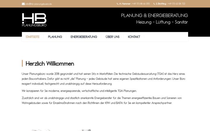 Screenshot of hb-planungsbuero.de