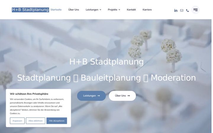 Snimka zaslona za hb-stadtplanung.de