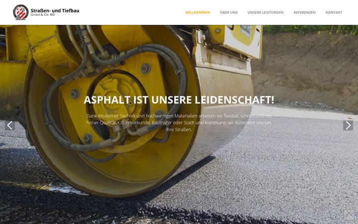 Screenshot of hb-strassenbau.de