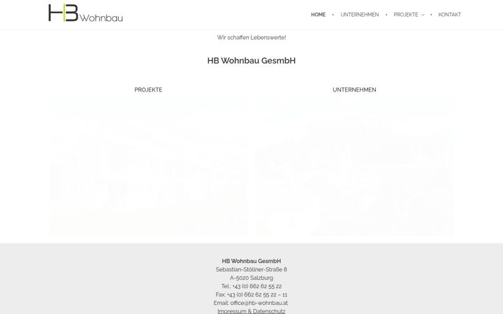 Screenshot of hb-wohnbau.at