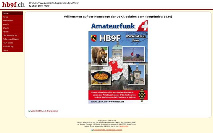 Screenshot of hb9f.ch
