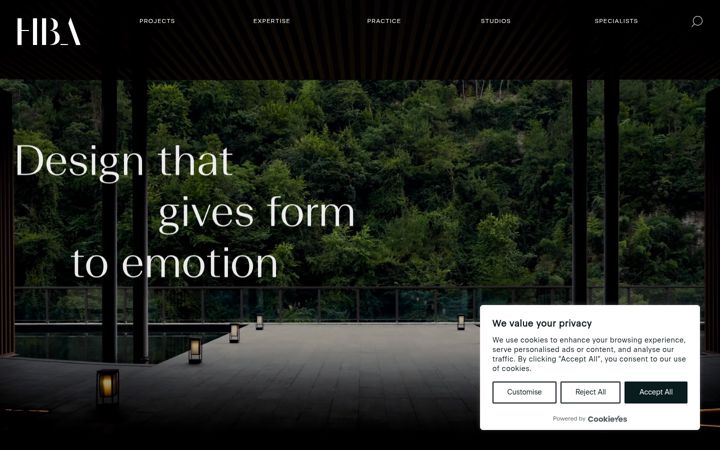 Screenshot of hba.com