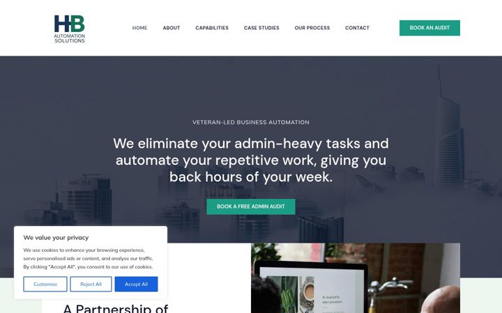 Screenshot of hbautomationsolutions.co.uk