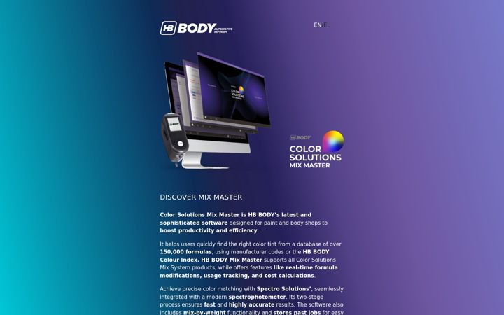 Screenshot of hbbodymixsystems.com