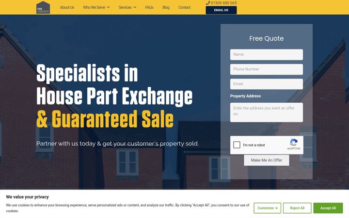 Screenshot of hbbsolutions.co.uk
