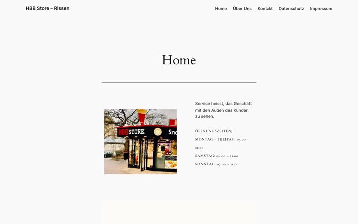 Snimka zaslona za hbbstore-rissen.de