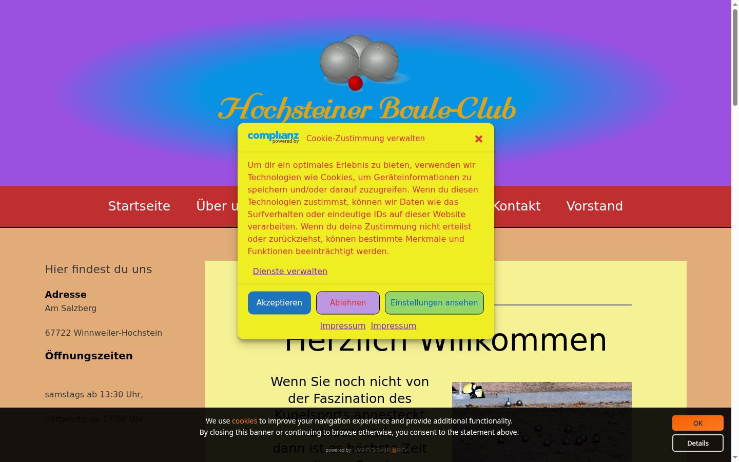 Screenshot tal-banner tal-kunsens muri qabel kwalunkwe interazzjoni