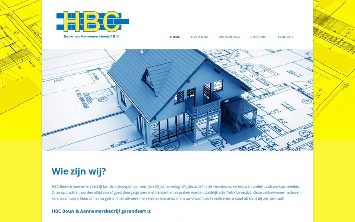 Screenshot of hbcbouw.nl