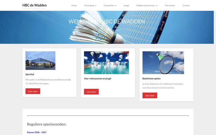 Screenshot of hbcdewadden.nl