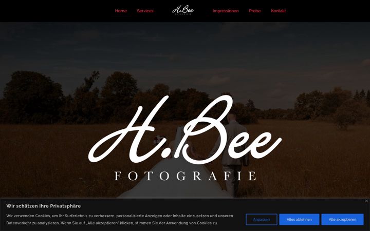 Screenshot ta' hbeefotografie.de