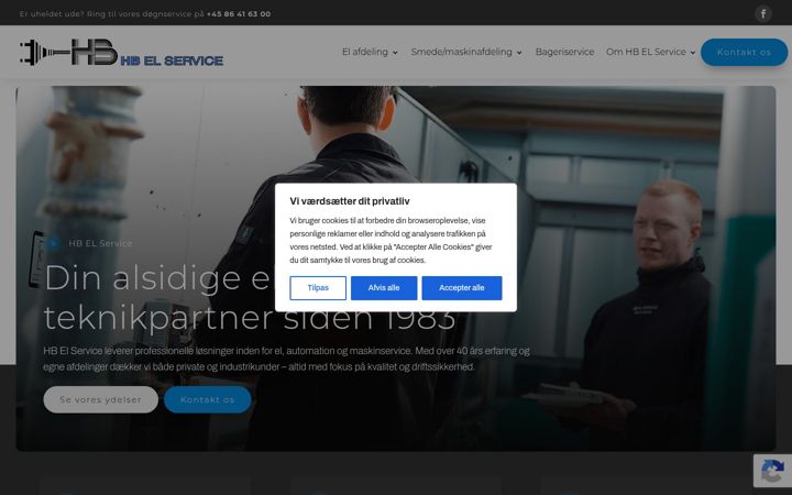 Screenshot of hbel.dk