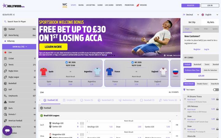 Screenshot di hbets.co.uk