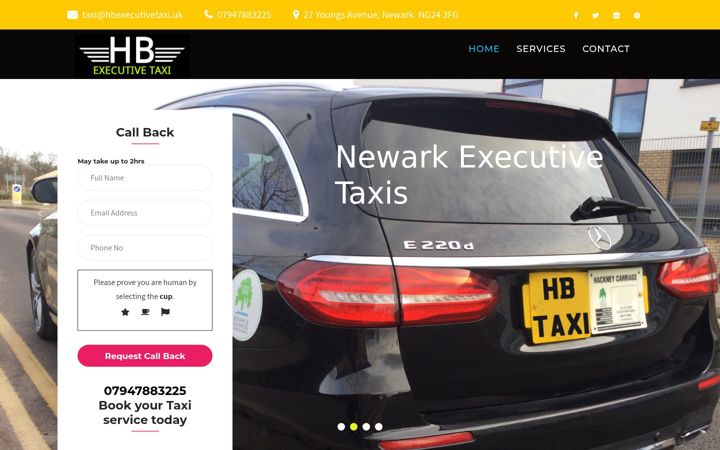 Screenshot of hbexecutivetaxi.uk