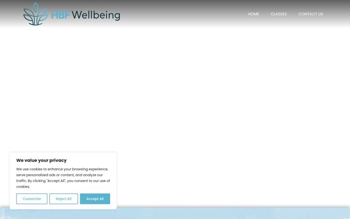Screenshot of hbfwellbeing.co.uk