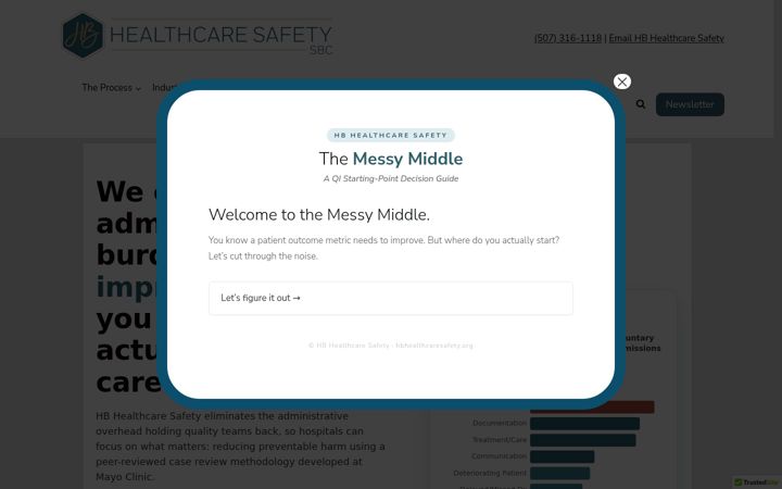 Screenshot of hbhealthcaresafety.org