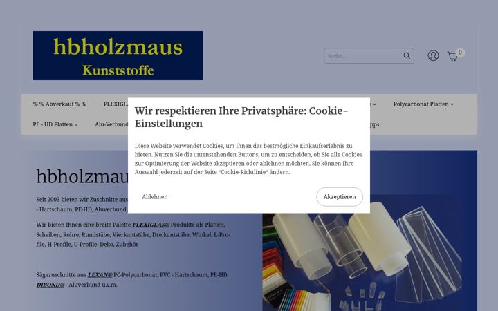 Screenshot of hbholzmaus.de