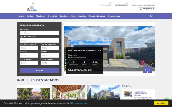 Screenshot of hbhomebusiness.com
