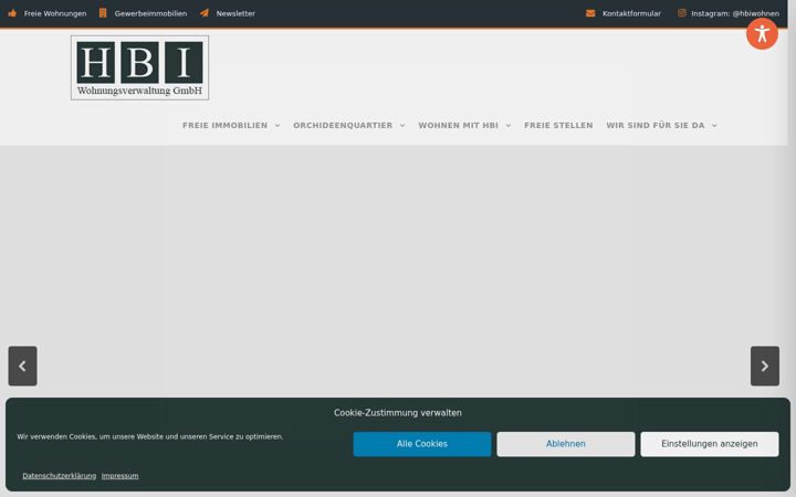 Screenshot of hbi-wohnen.de