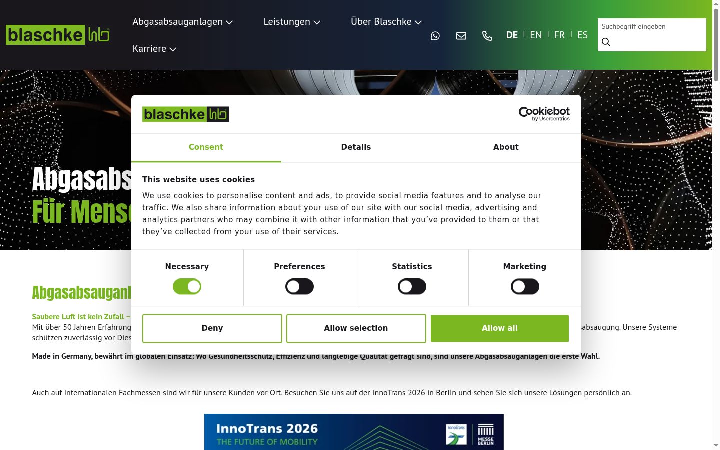 Screenshot tal-banner tal-kunsens muri qabel kwalunkwe interazzjoni