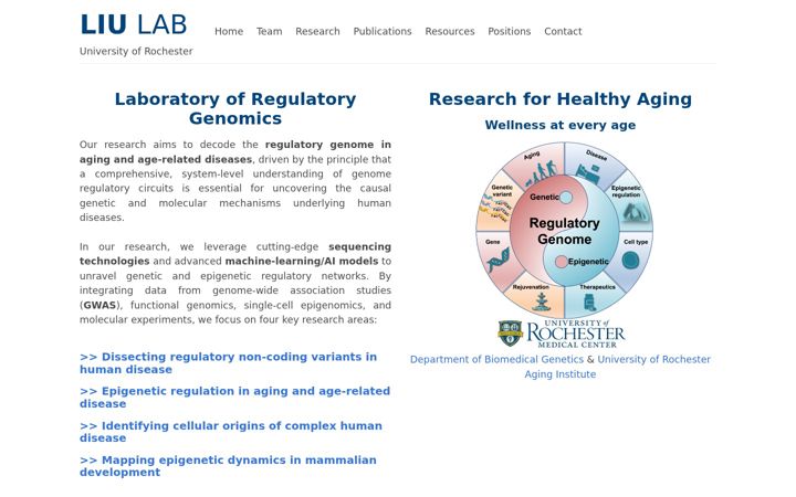 Screenshot of hbliulab.org