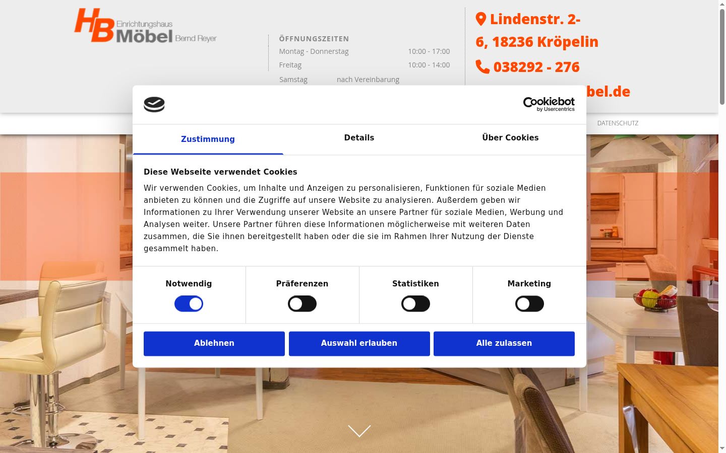 Zrzut ekranu banera zgody wyświetlanego przed jakąkolwiek interakcją