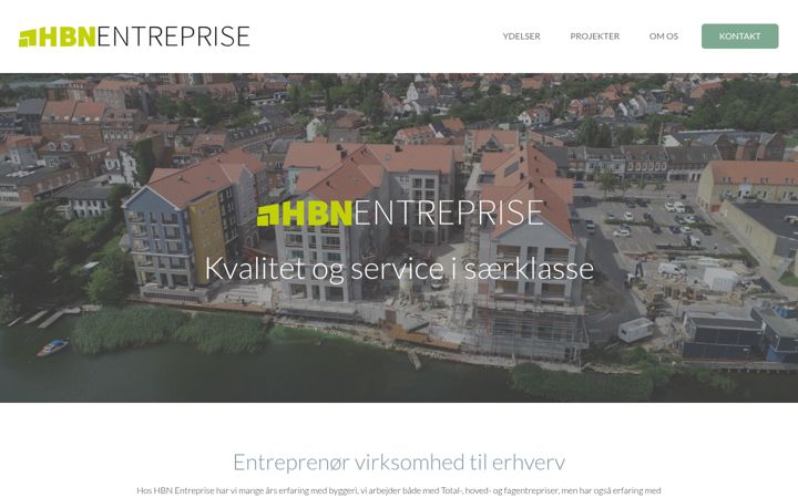 Zrzut ekranu hbnentreprise.dk