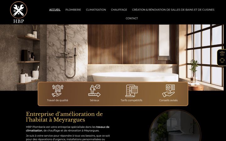 Screenshot of hbp-plomberie.fr