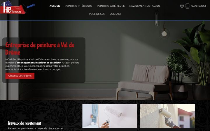 Screenshot of hbpeinture.fr