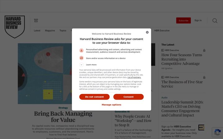 Screenshot ta' hbr.org
