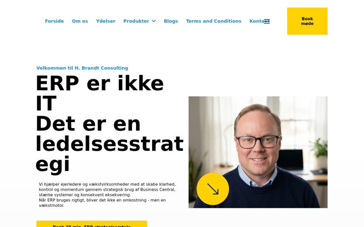 Screenshot of hbrandtconsulting.dk