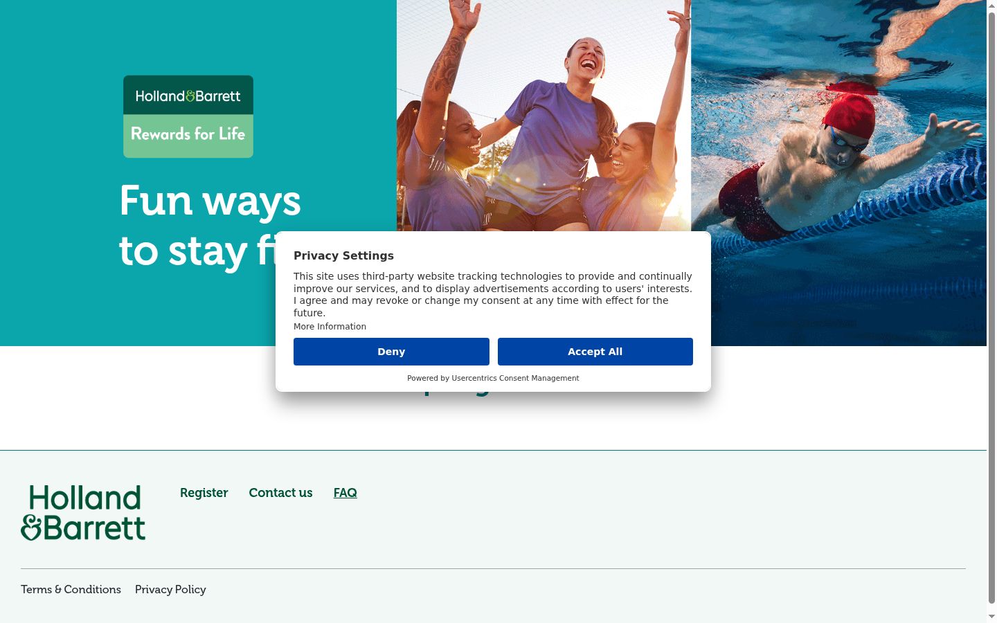 Screenshot of the consent banner shown before any interaction