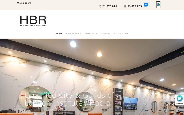 Captură de ecran a hbrhairdressing.com