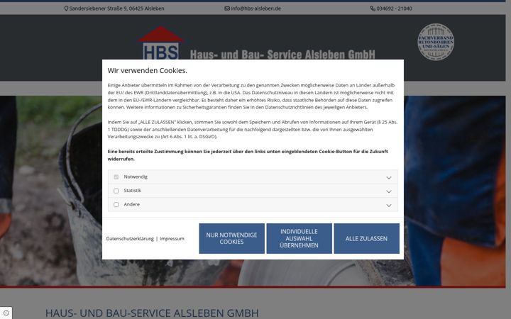 Skærmbillede af hbs-alsleben.de