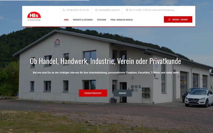 Screenshot of hbs-center.de