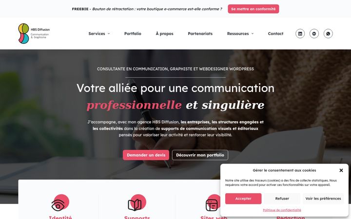 Screenshot of hbs-communication.com