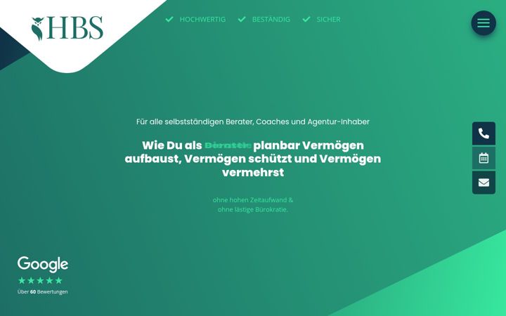 Screenshot of hbs-finanz.de