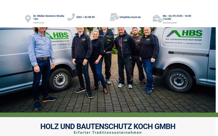 Snímek obrazovky hbs-koch.de