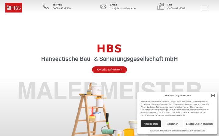 Snímek obrazovky hbs-luebeck.de