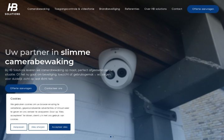 Screenshot of hbsolutions.be