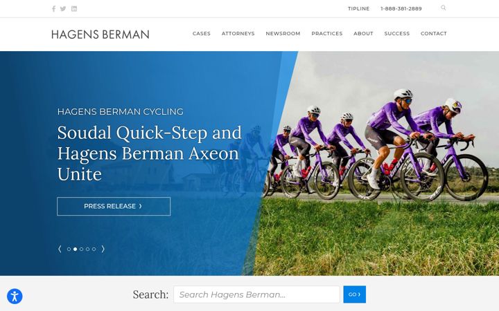 Screenshot of hbsslaw.com