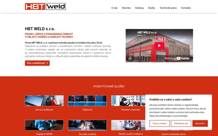 Screenshot of hbt-weld.cz