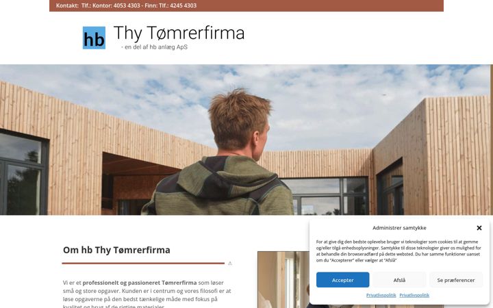 Screenshot of hbthytoemrerfirma.dk