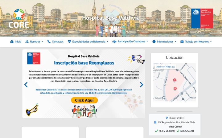 Screenshot von hbvaldivia.cl