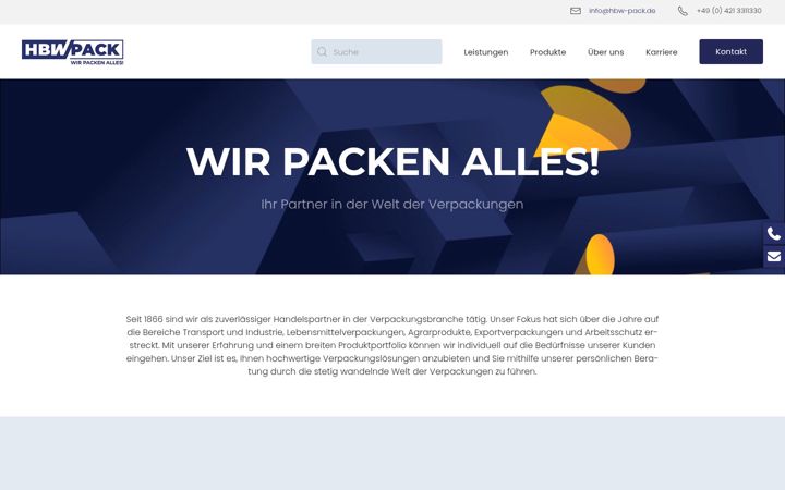 Screenshot of hbw-pack.de